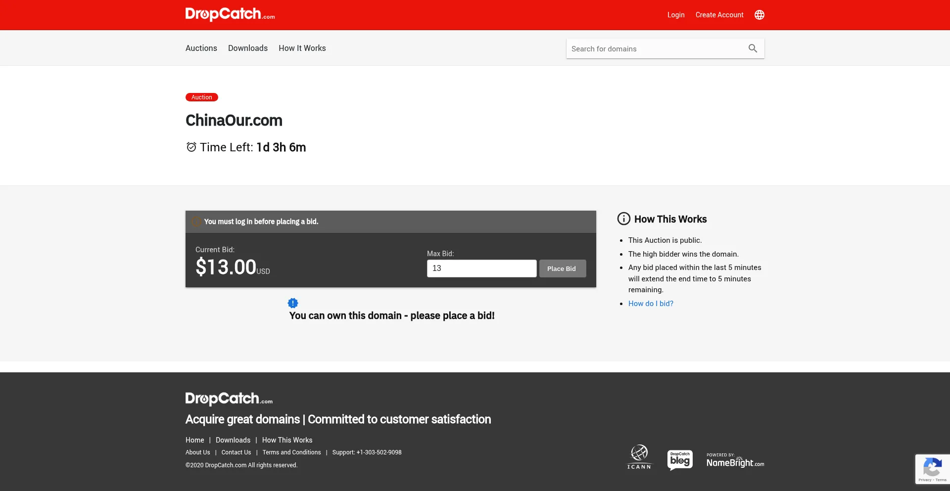 Website screenshot of Chinaour.com