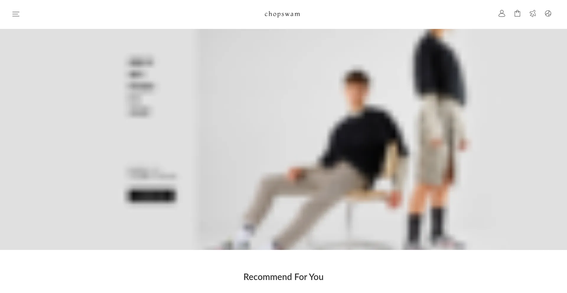 Website screenshot of Chopswam.com