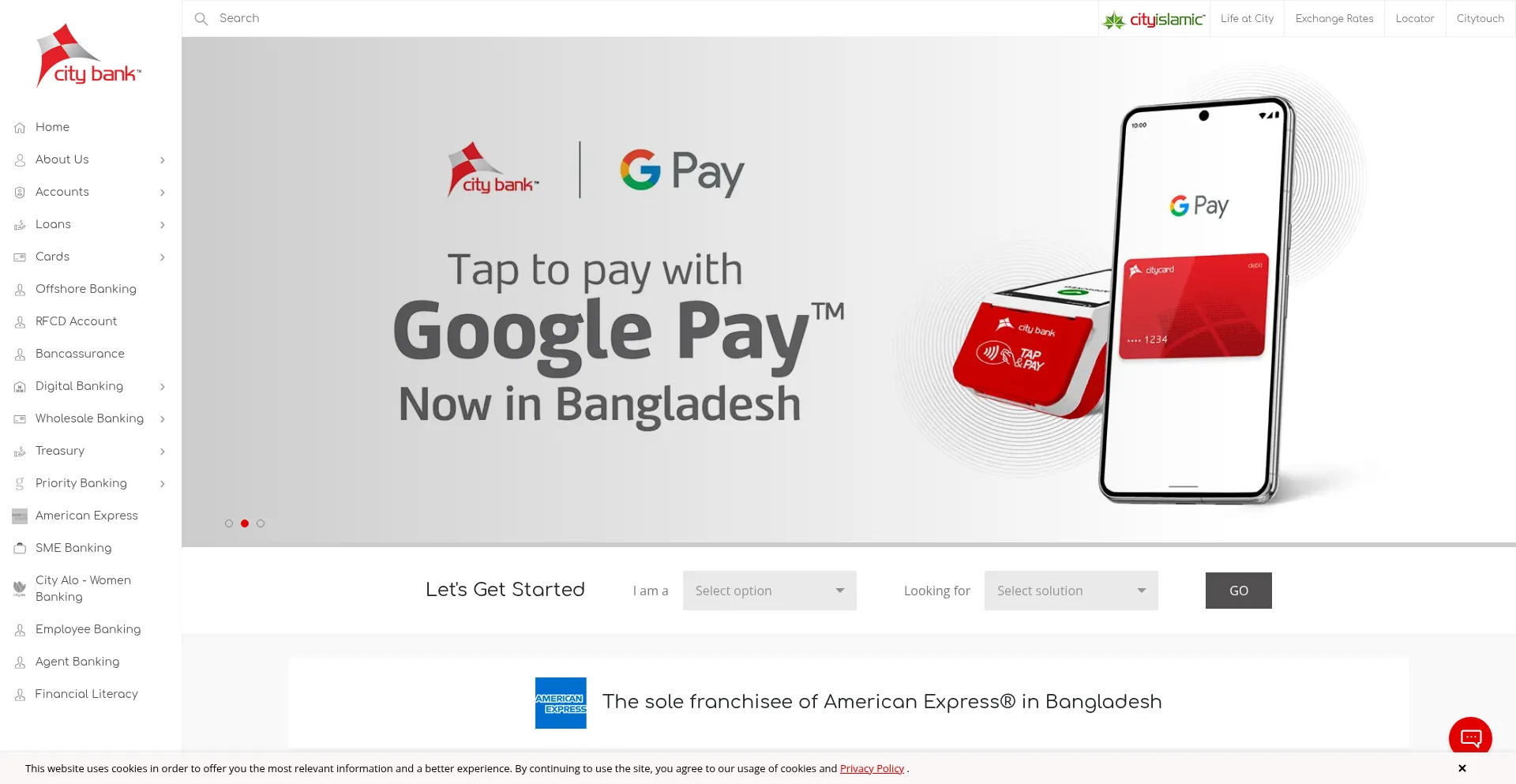 Website screenshot of Citybankplc.com