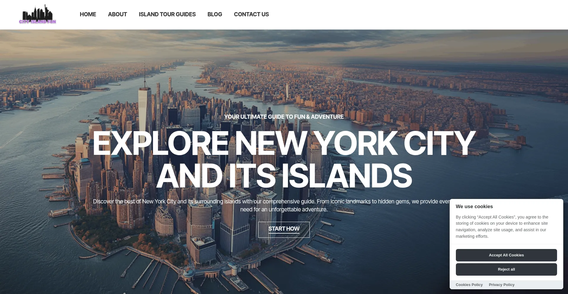 Website screenshot of Cityislandfun.com