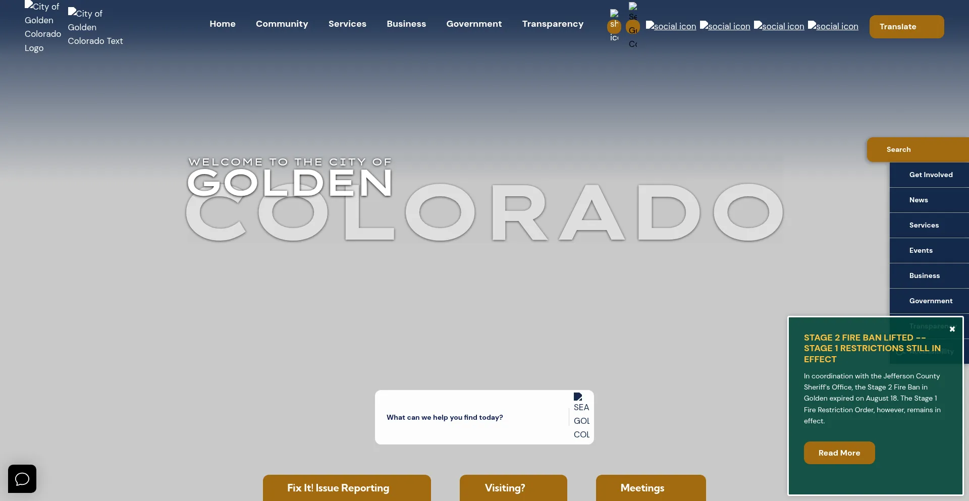 Cityofgolden.gov