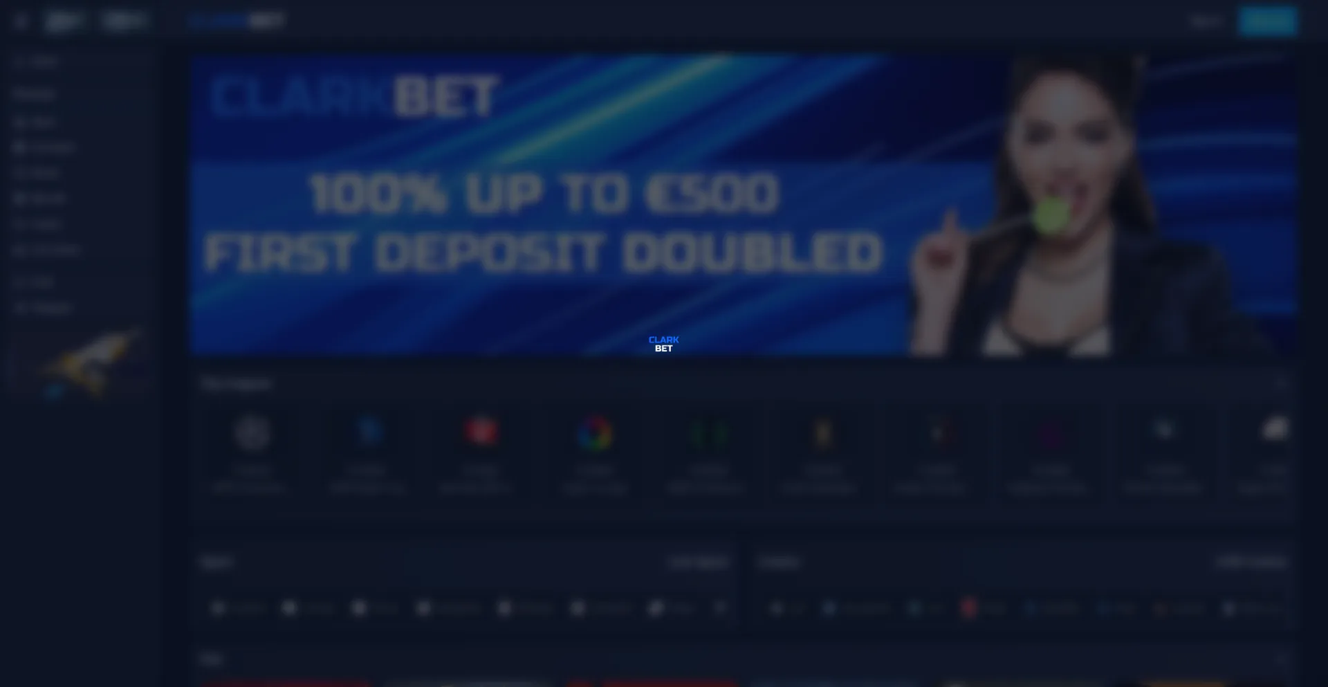 Website screenshot of Clark-bet.com