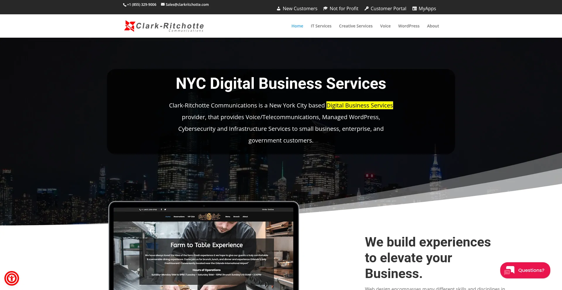 Website screenshot of Clarkritchotte.com