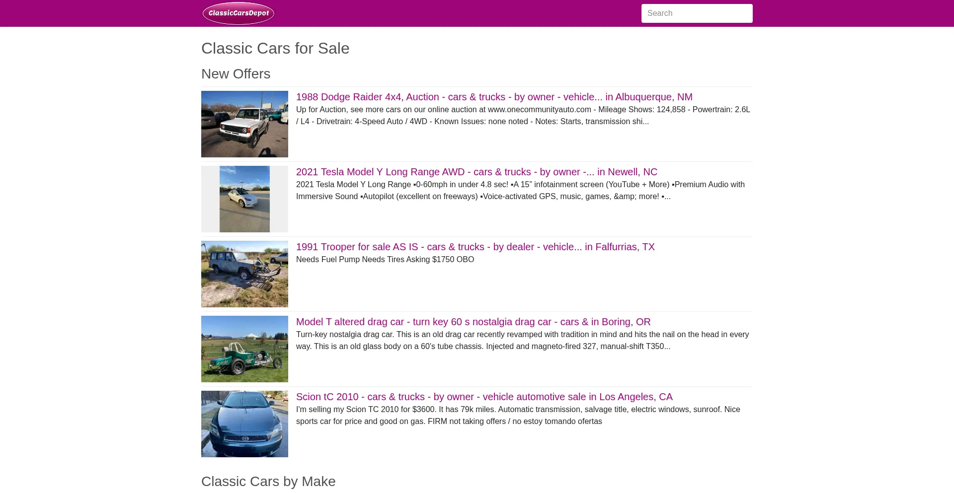 Classiccarsdepot.com est-il Sûr et Fiable ?