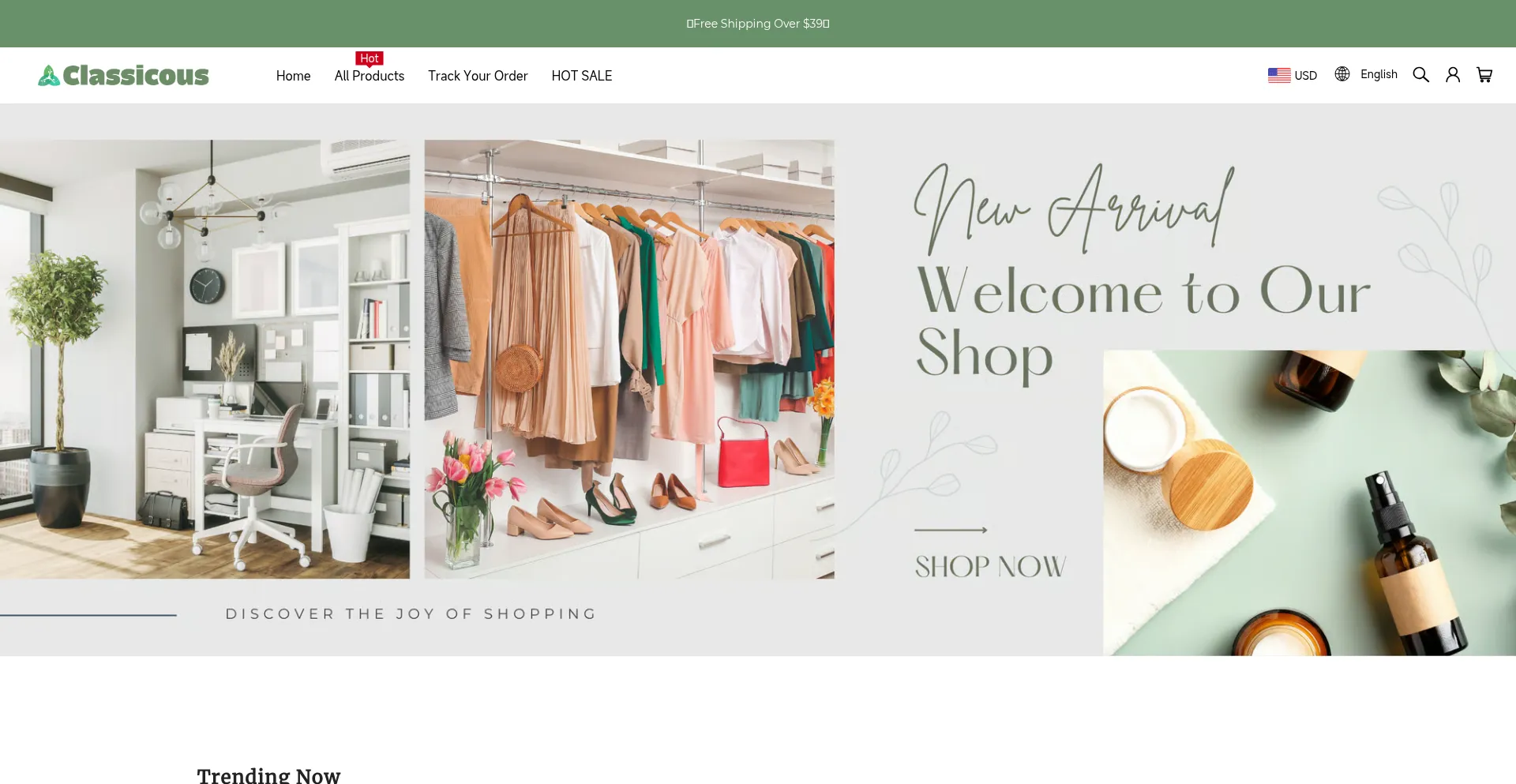 Website screenshot of Classicous.com