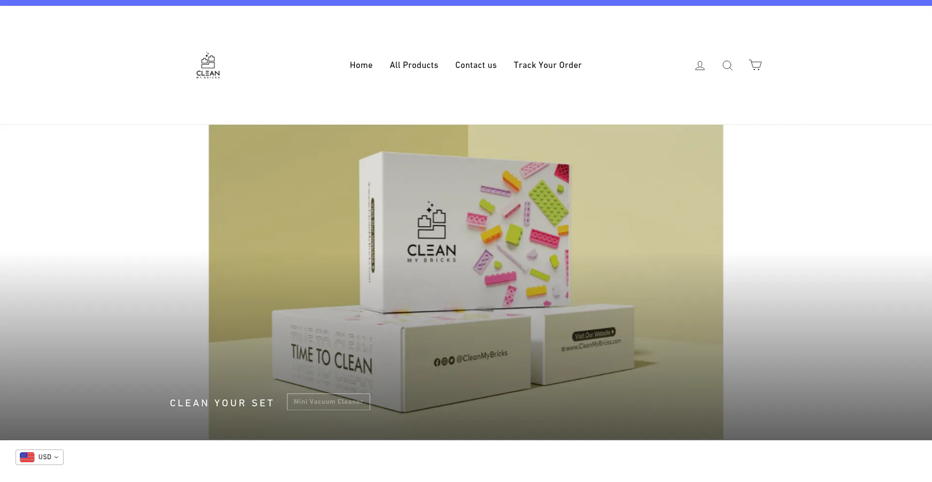 Website screenshot of Cleanmybricks.com