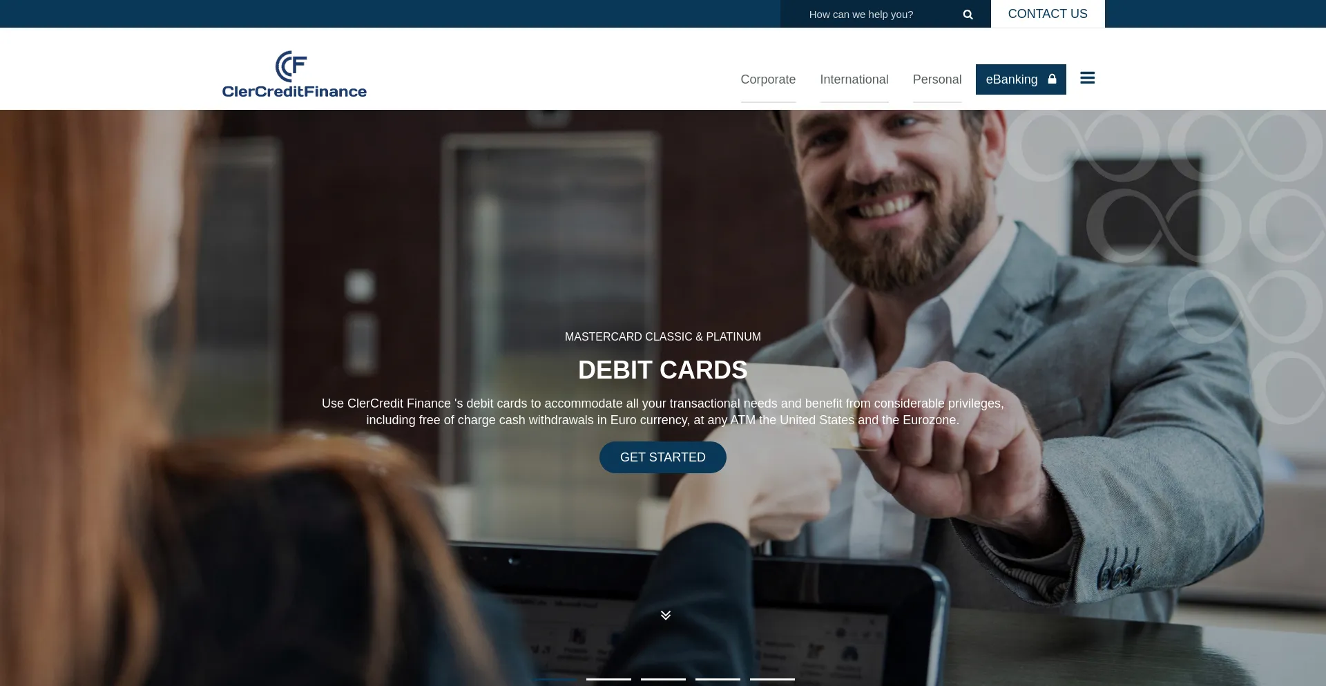Website screenshot of Clercredfinancials.com