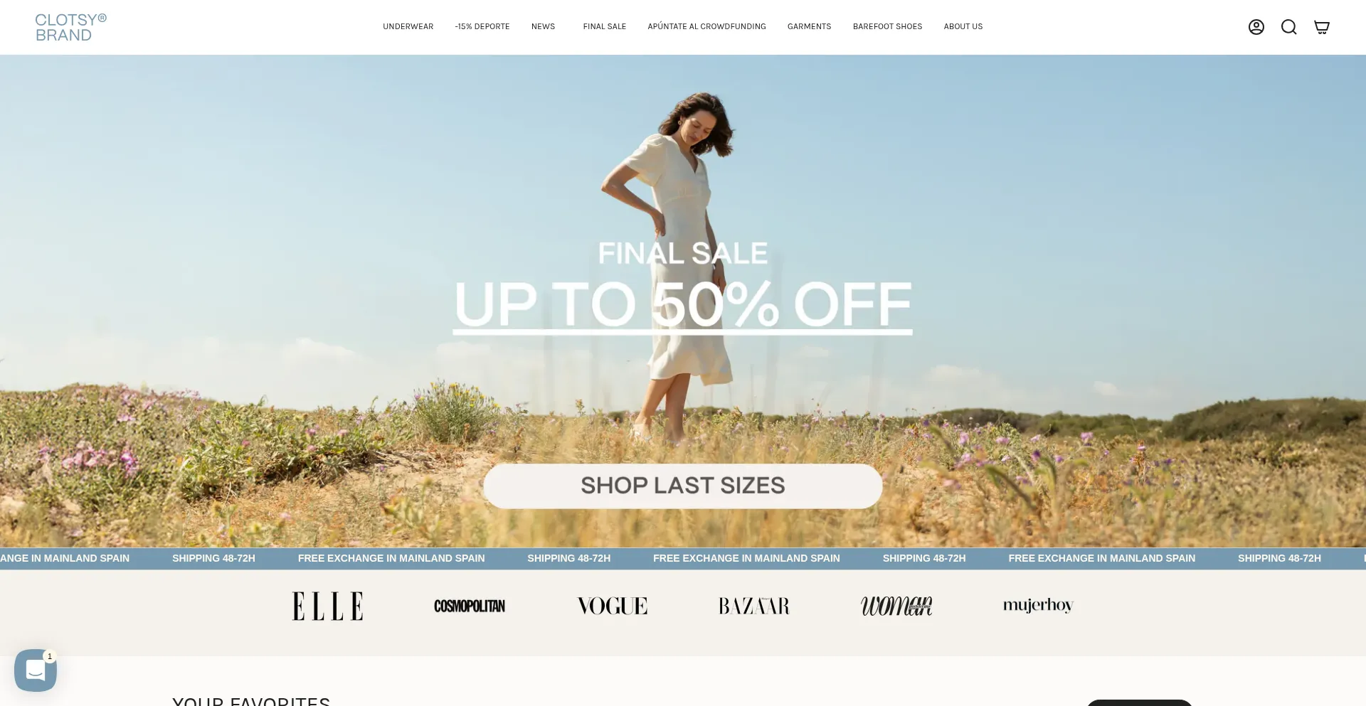 Clotsybrand.com Screenshot