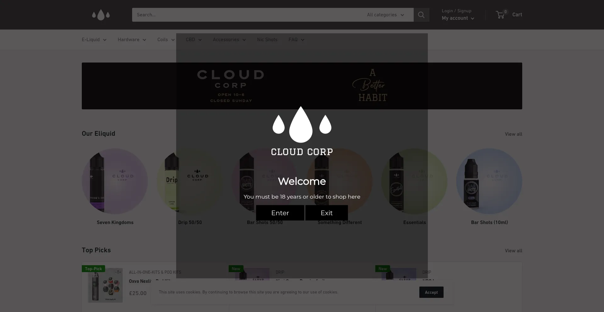 Website screenshot of Cloudcorpni.com