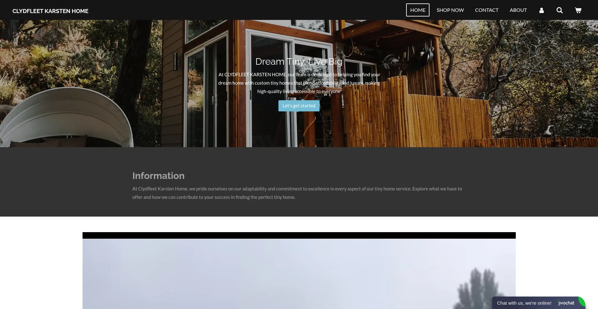 Website screenshot of Clydfleetkarstenhome.com