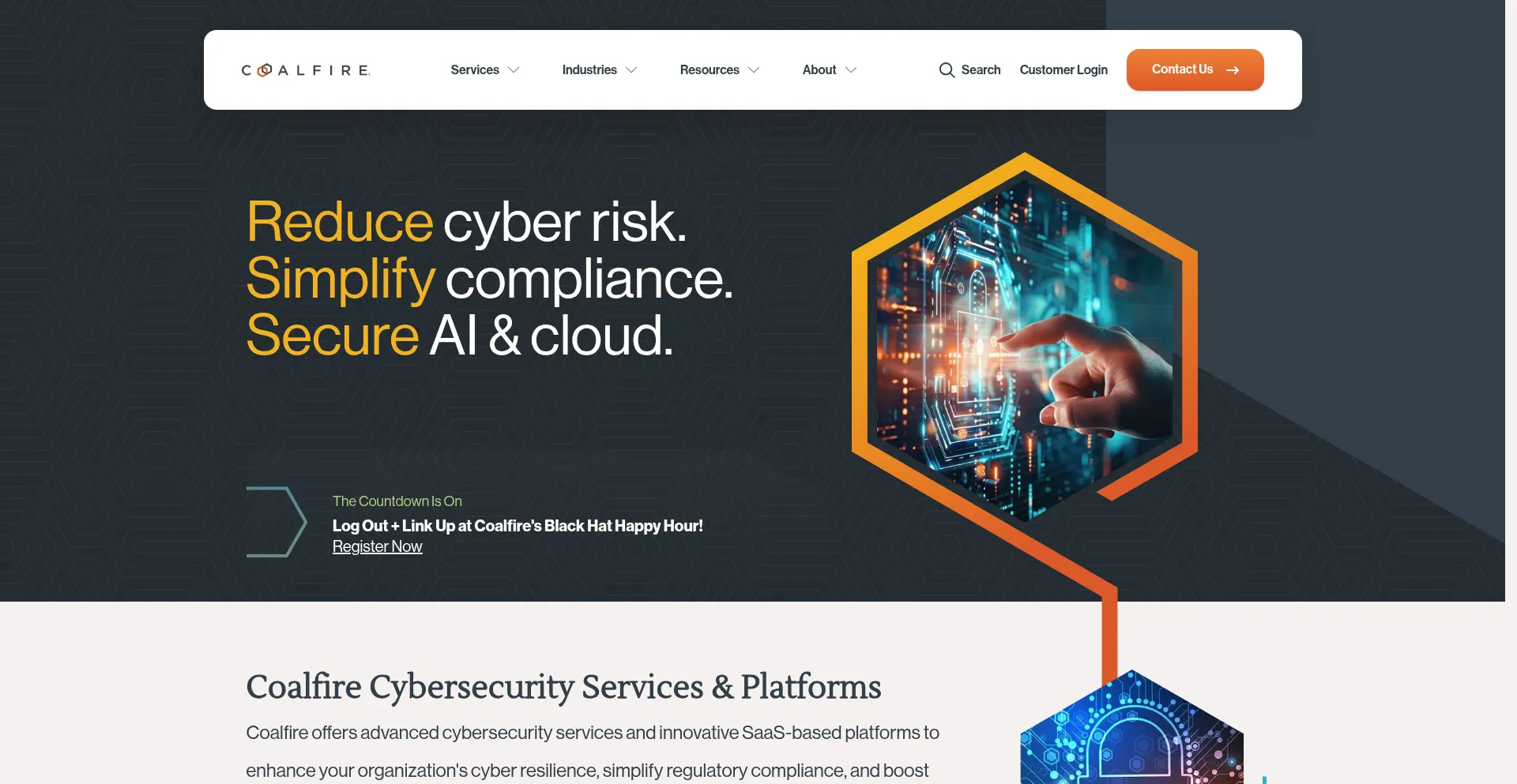 Website screenshot of Coalfire.com