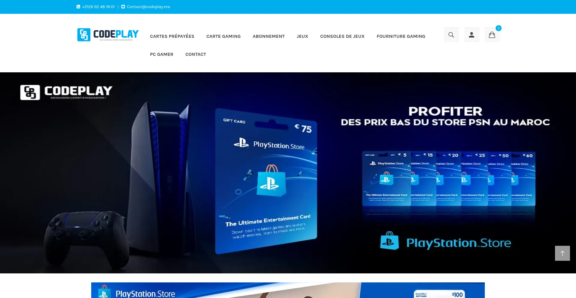 Website screenshot of Codeplay.ma