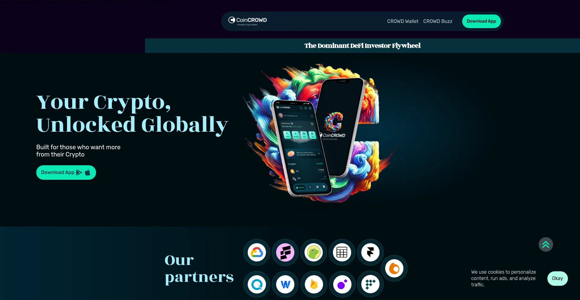 Website screenshot of Coincrowd.com
