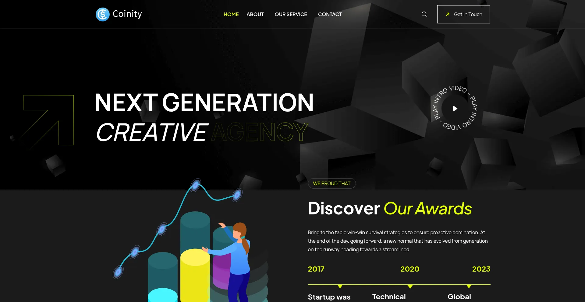 Website screenshot of Coinity.top