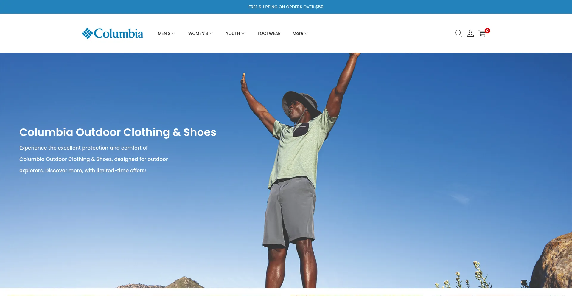 Website screenshot of Columbiahomelife.shop