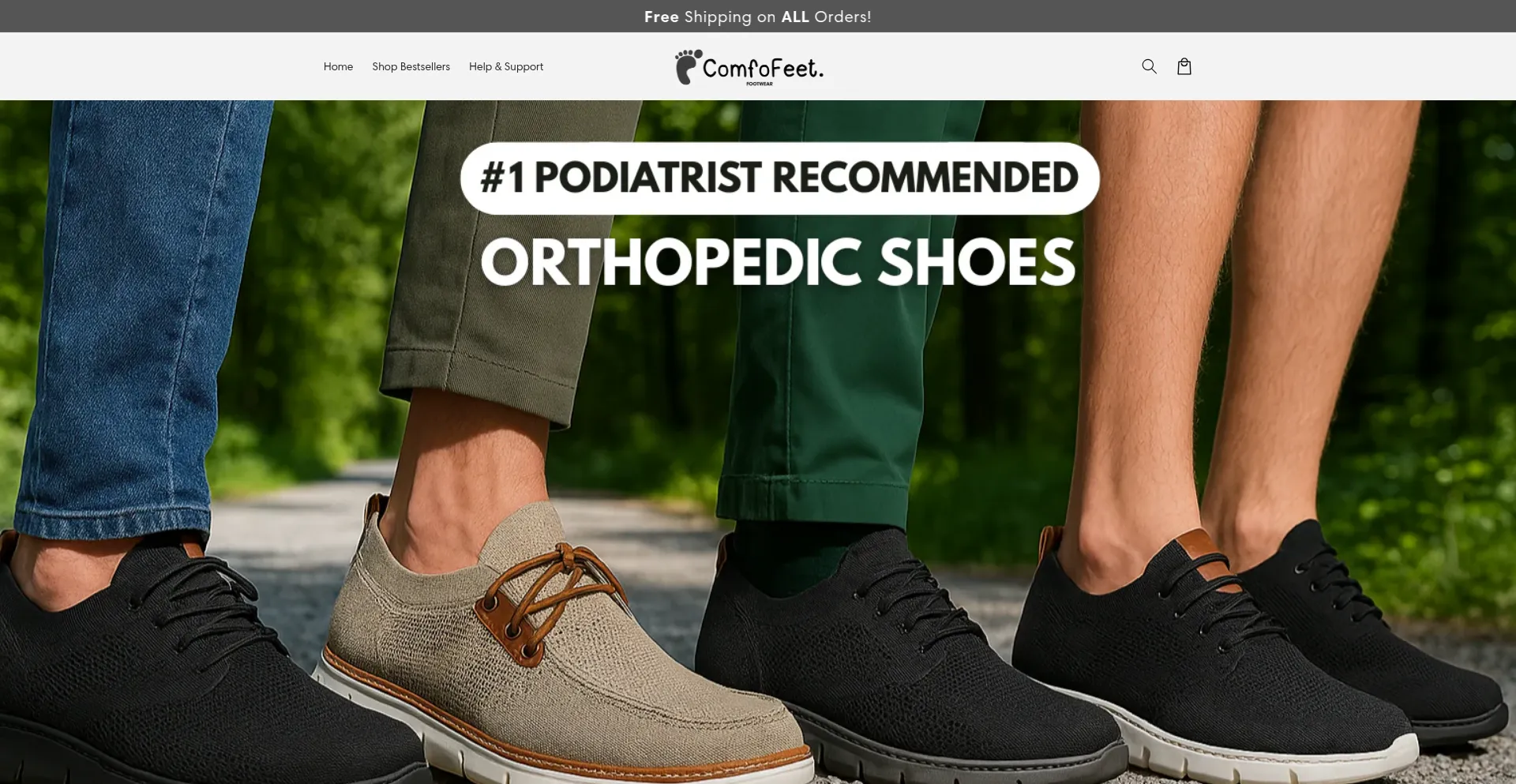 Comfofeet.com Screenshot