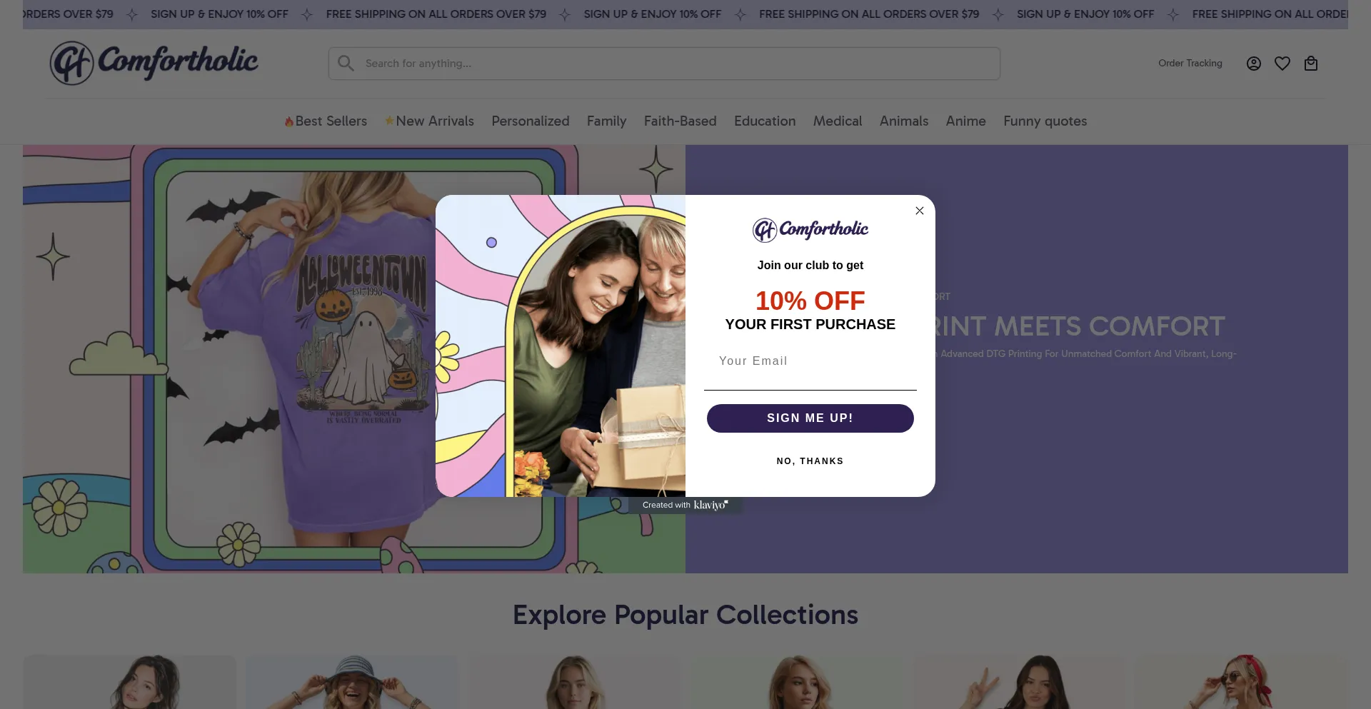 Comfortholic.com Screenshot