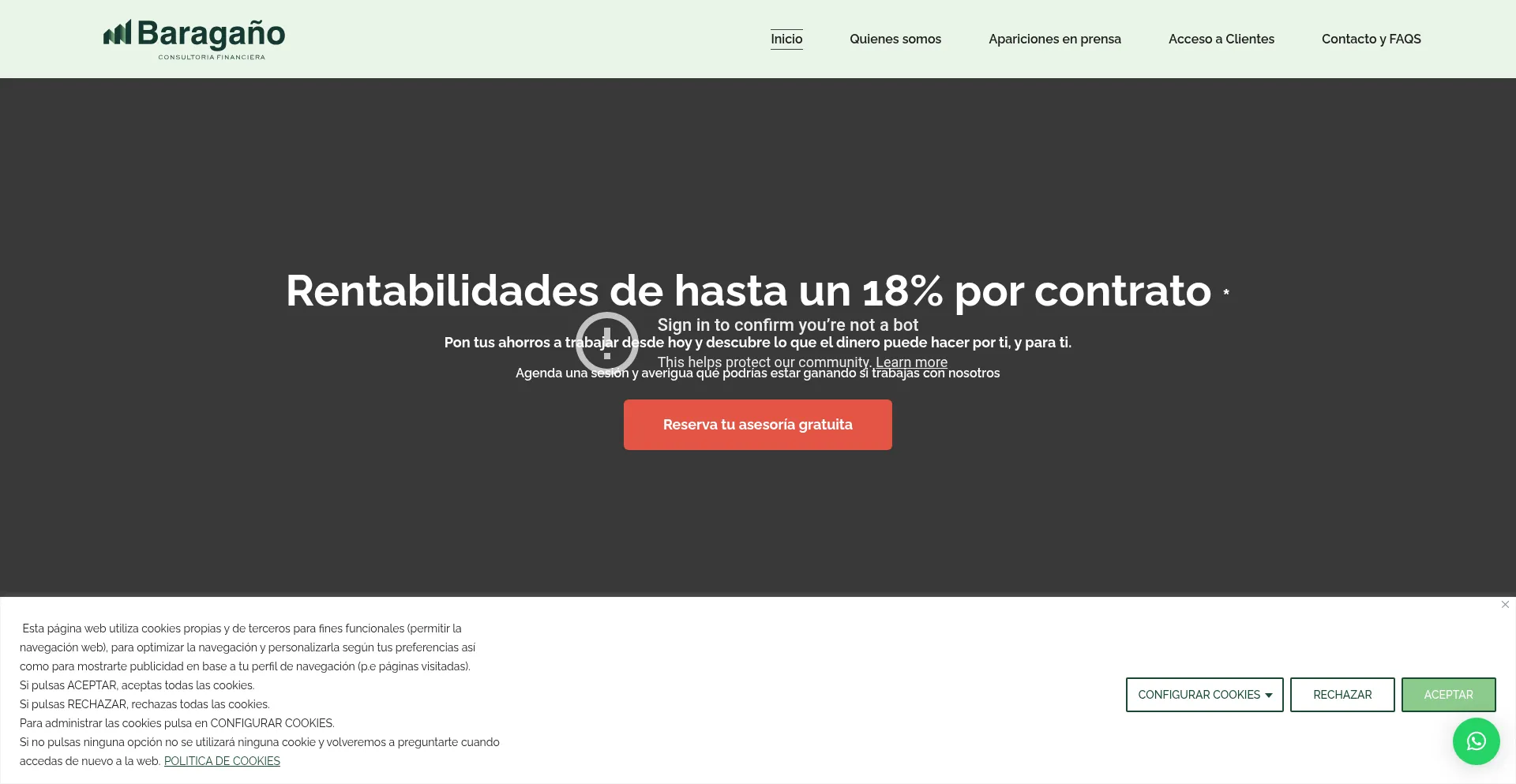 Consultoriabaragano.com Screenshot