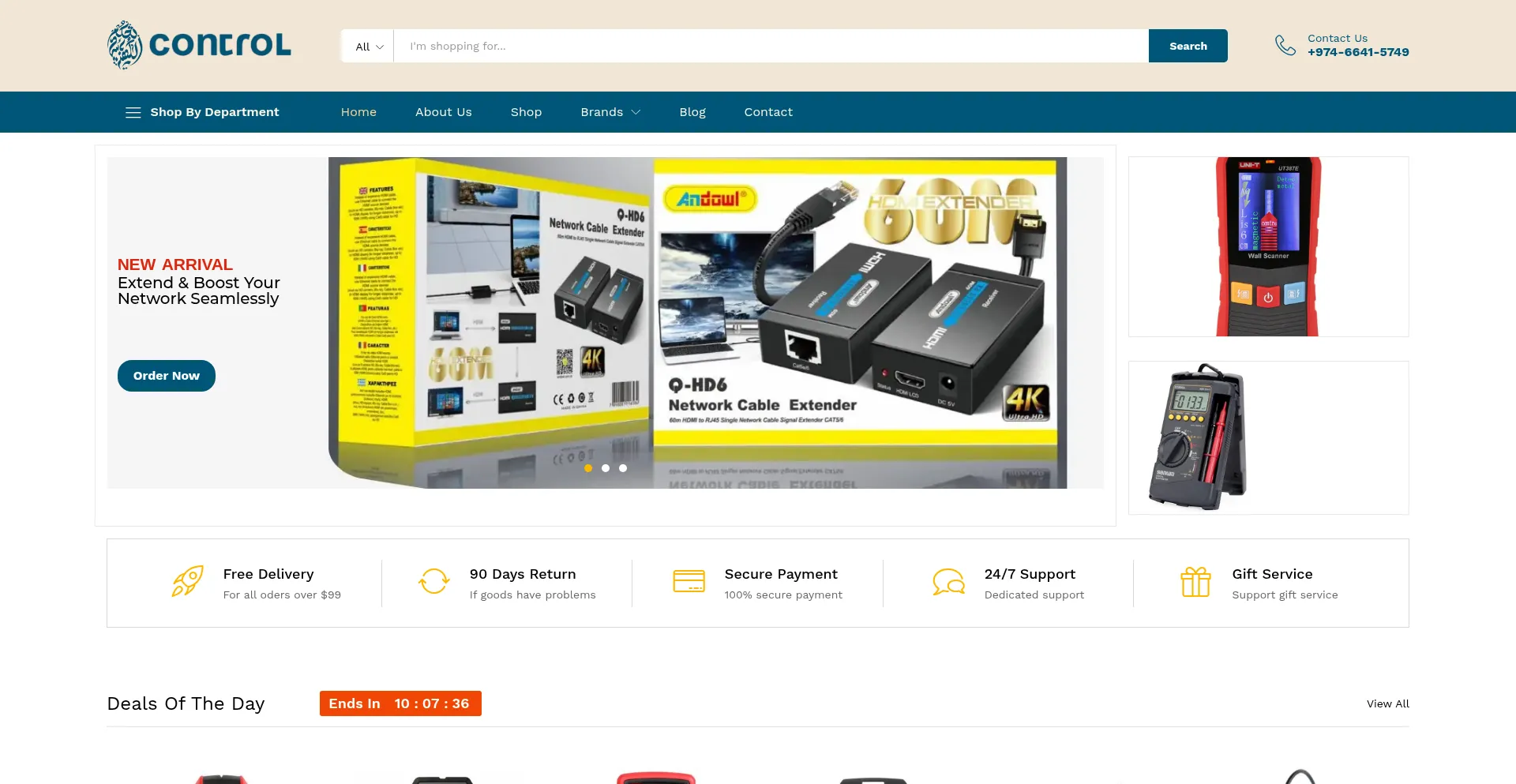 Website screenshot of Controlqatar.com