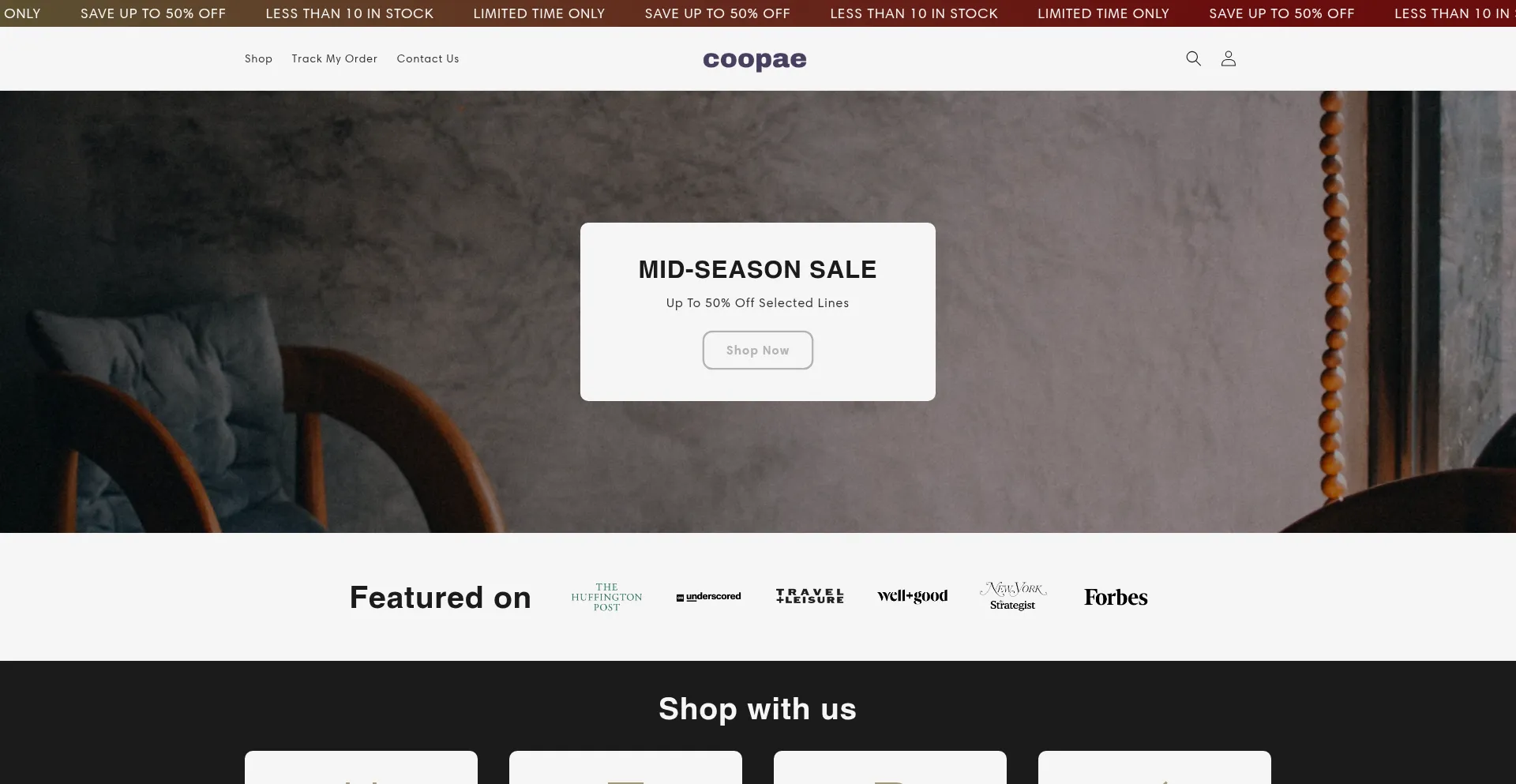 Website screenshot of Coopae.com