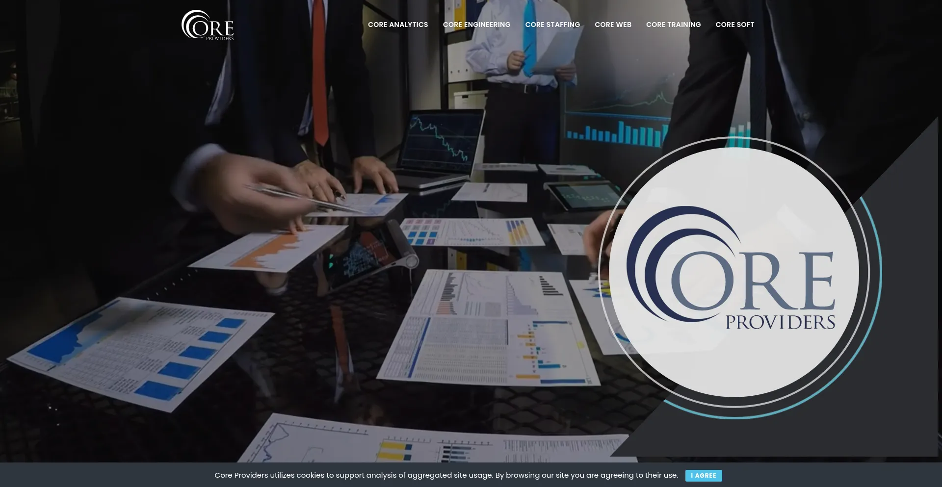 Website screenshot of Coreproviders.com