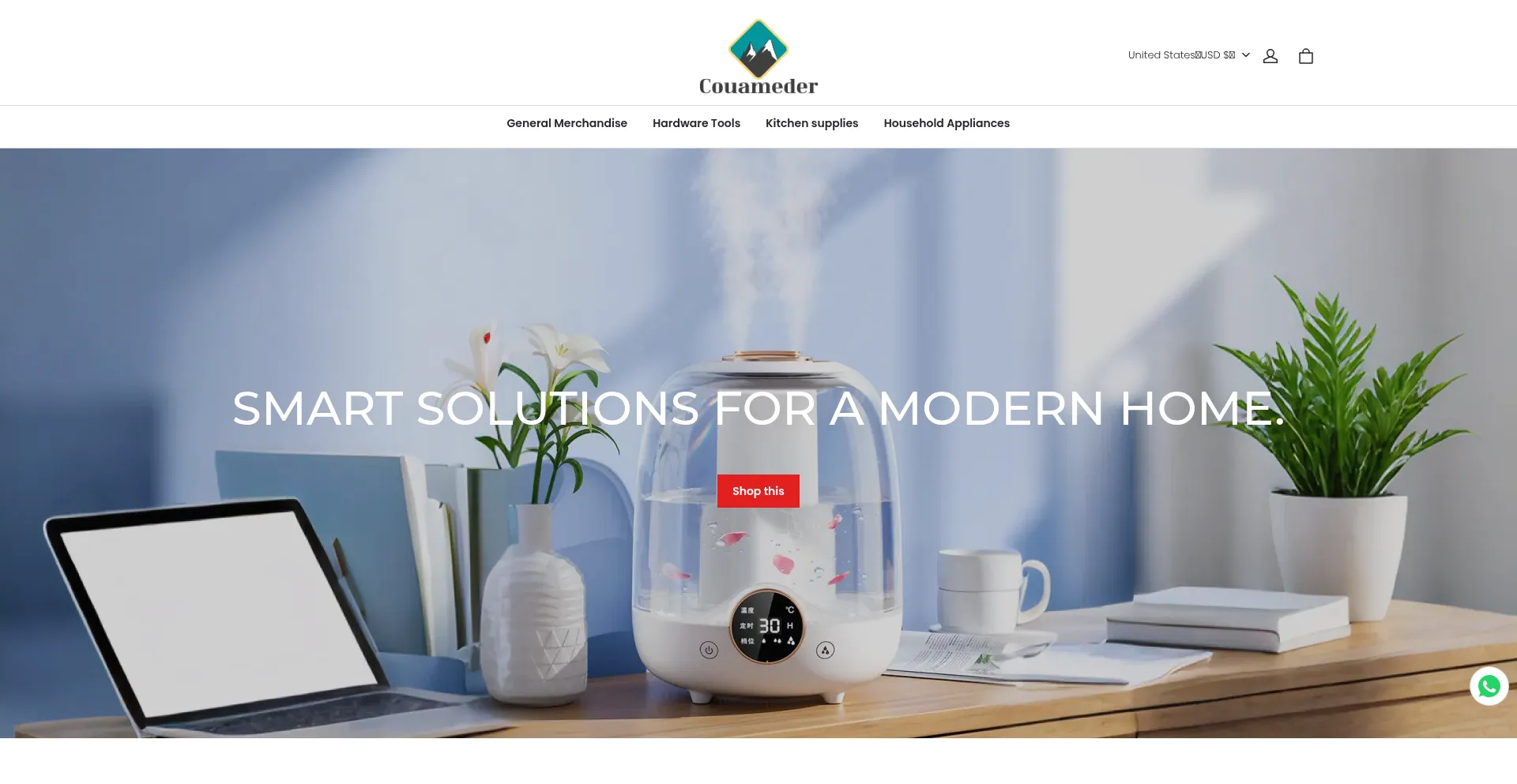 Website screenshot of Couameder.com