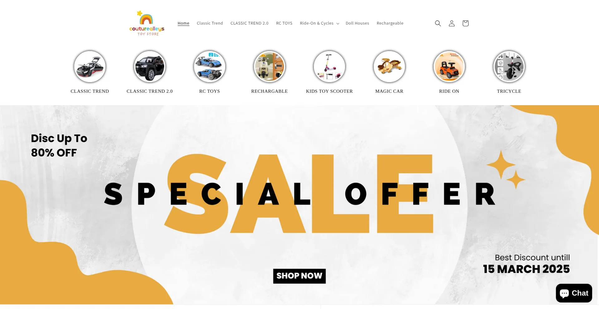 Website screenshot of Couturealleys.com