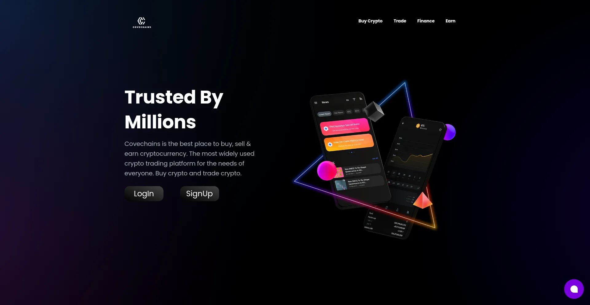 Website screenshot of Cove-chains.com