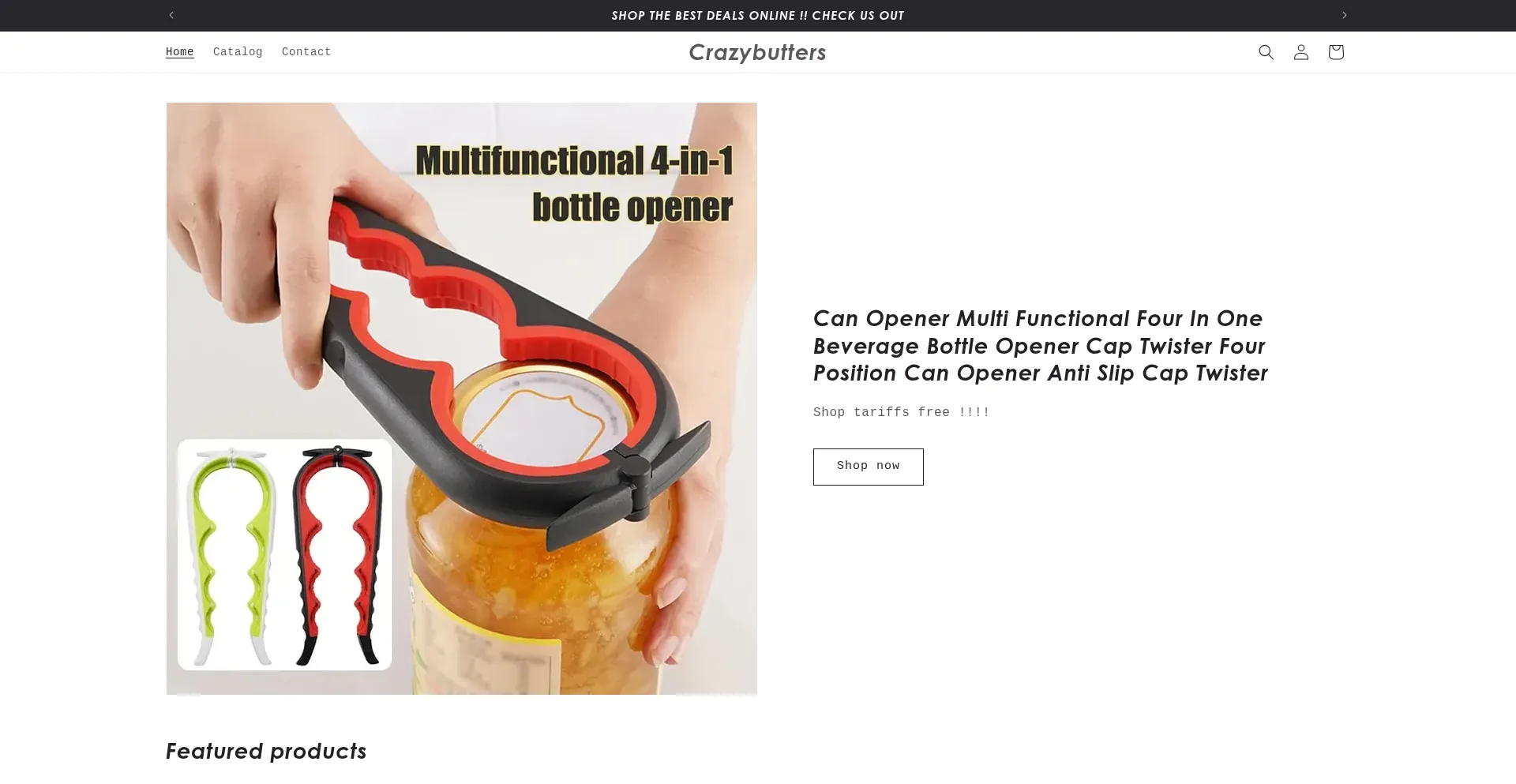 Website screenshot of Crazybutters.com