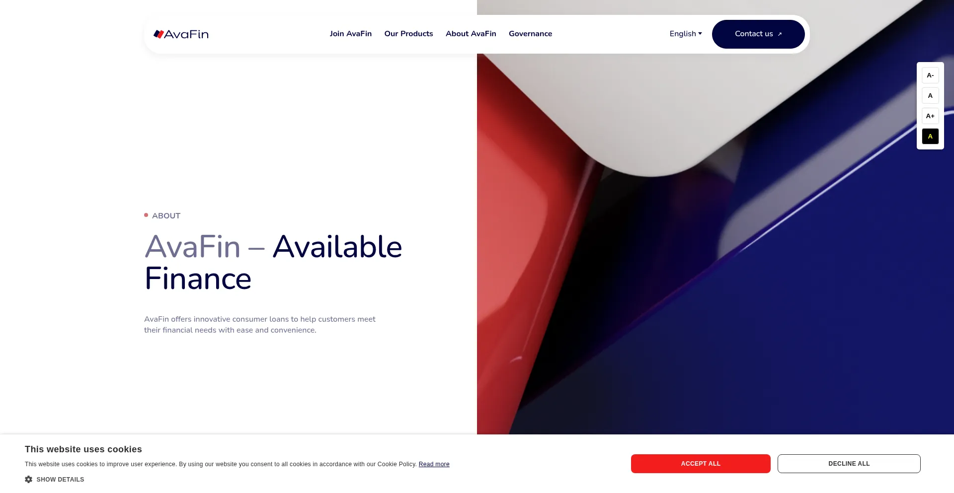 Website screenshot of Creamfinance.com