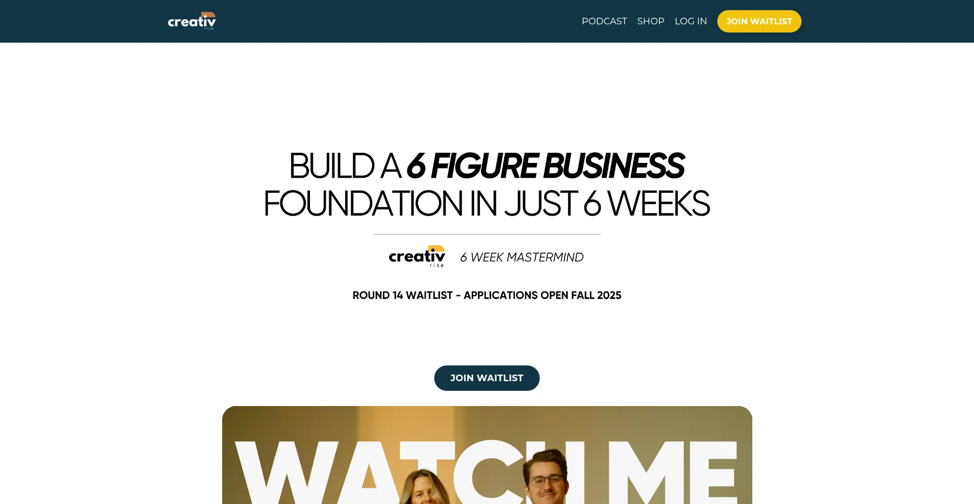 Website screenshot of Creativrise.com
