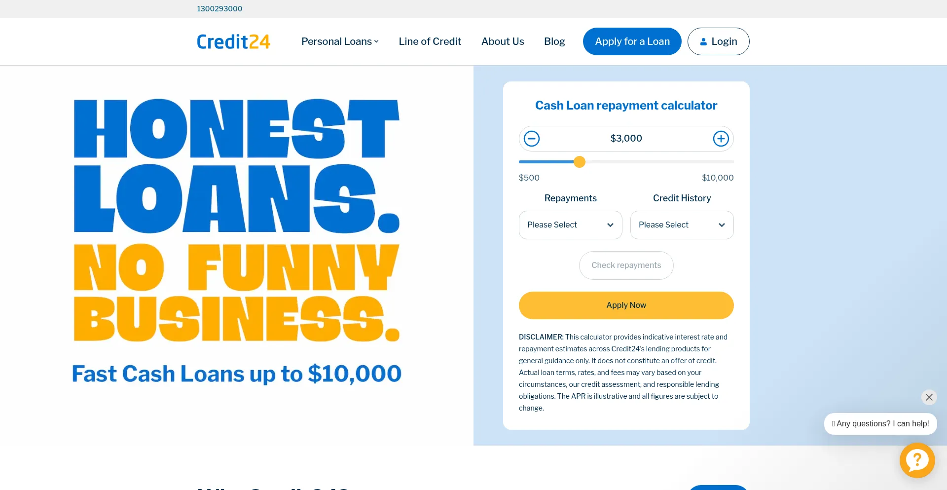 Credit24.com.au Screenshot