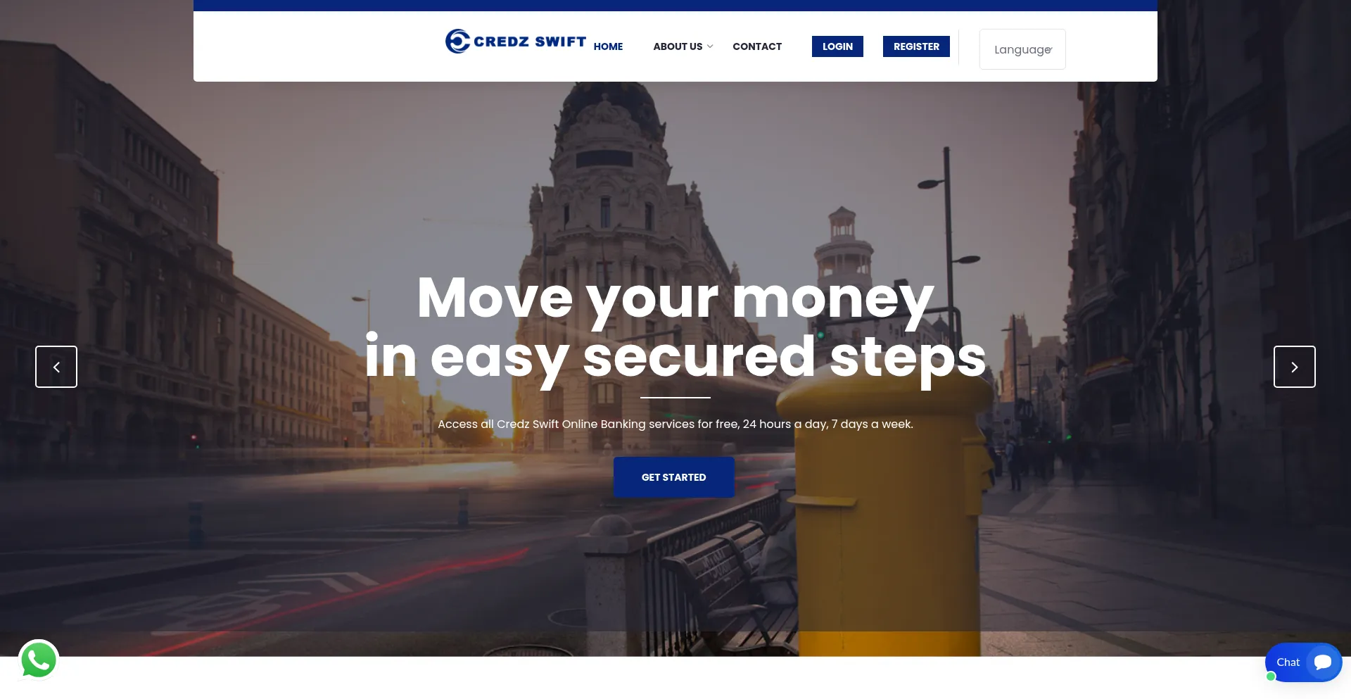 Website screenshot of Credzswift.com