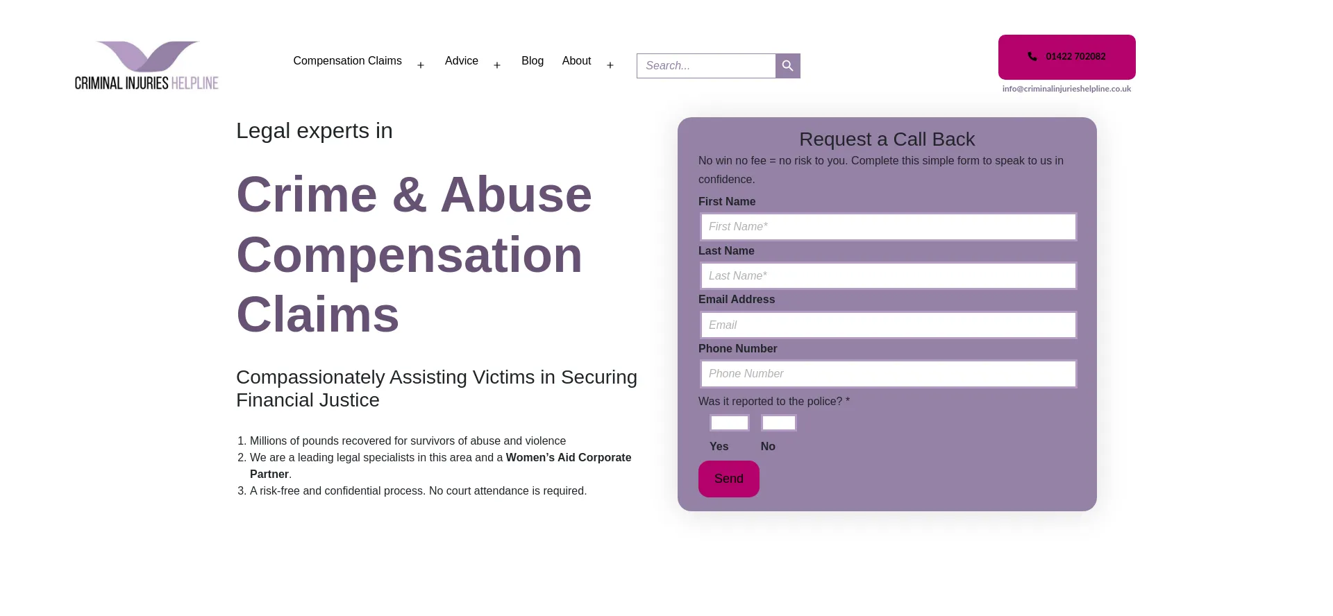 Criminalinjurieshelpline.co.uk