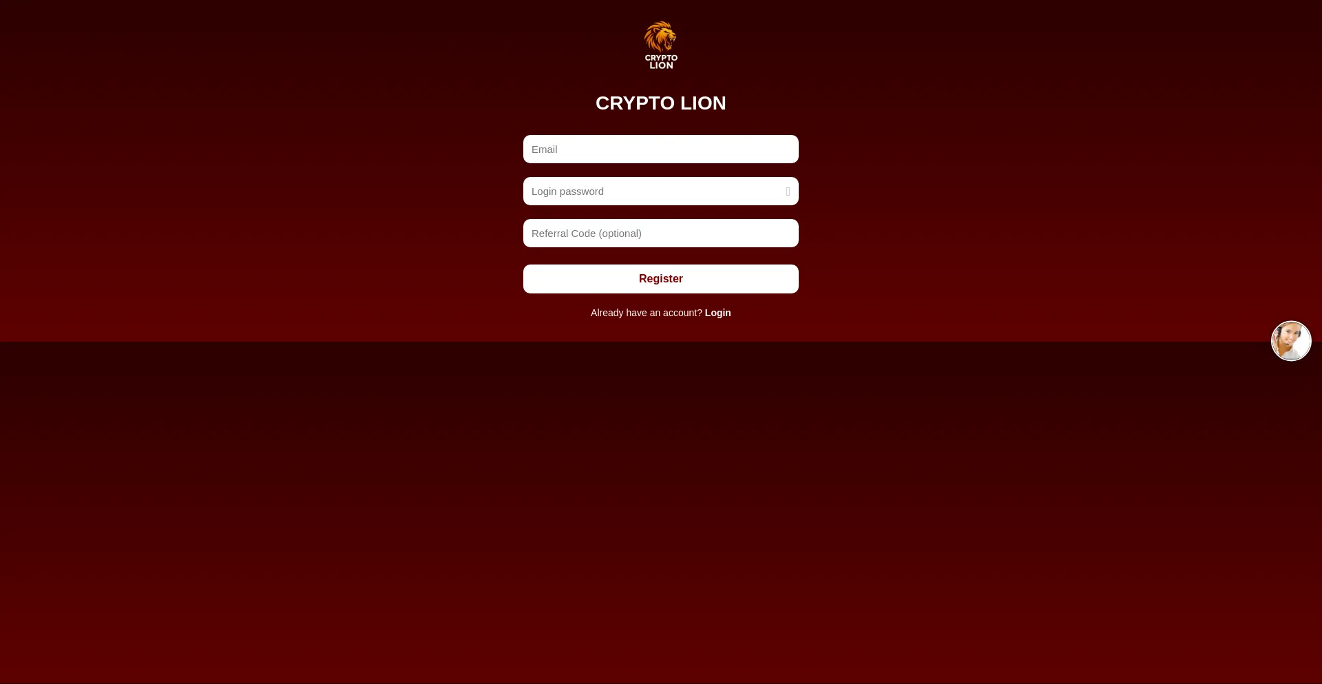 Website screenshot of Criptolion.top