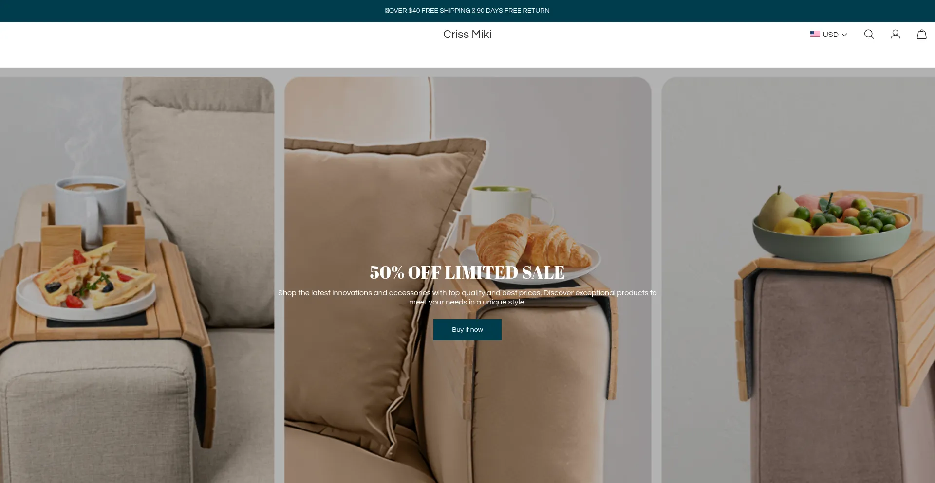 Website screenshot of Crissmiki.com