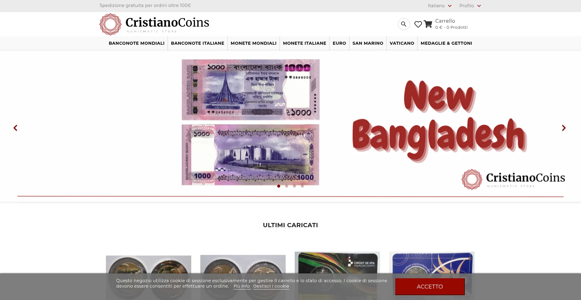 Cristianocoins.it Screenshot