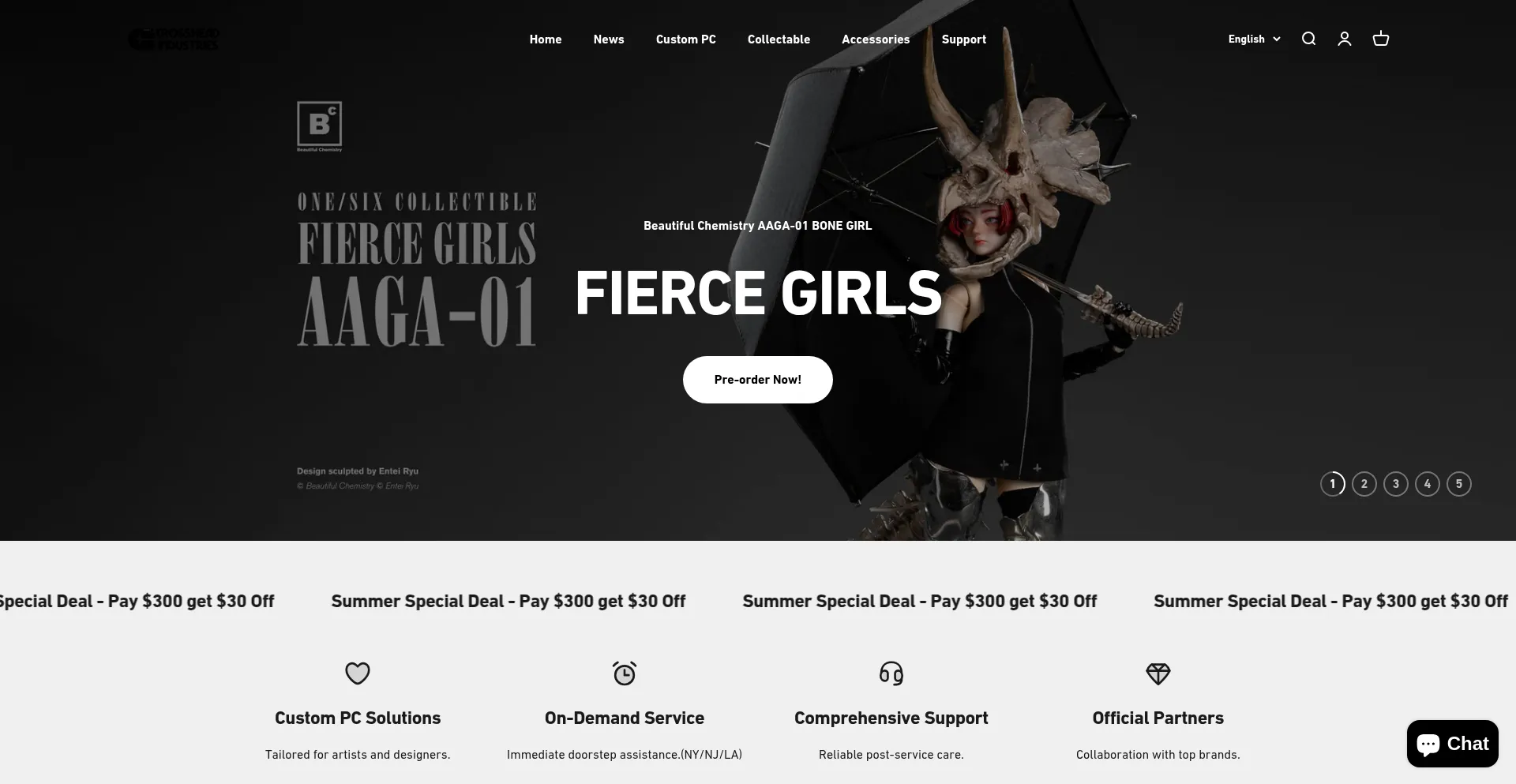 Website screenshot of Crossheadinds.com