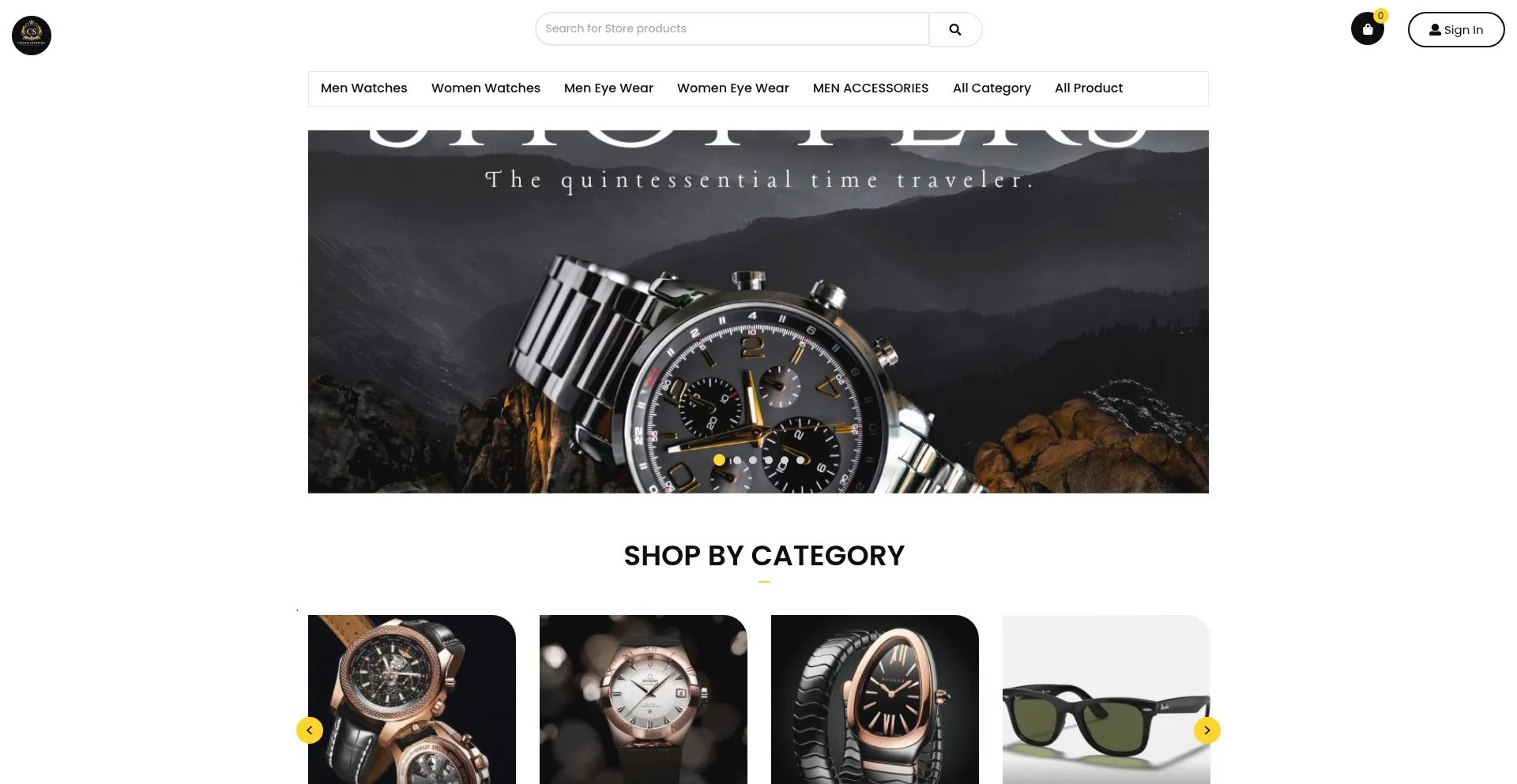 Website screenshot of Crownshoppers.in