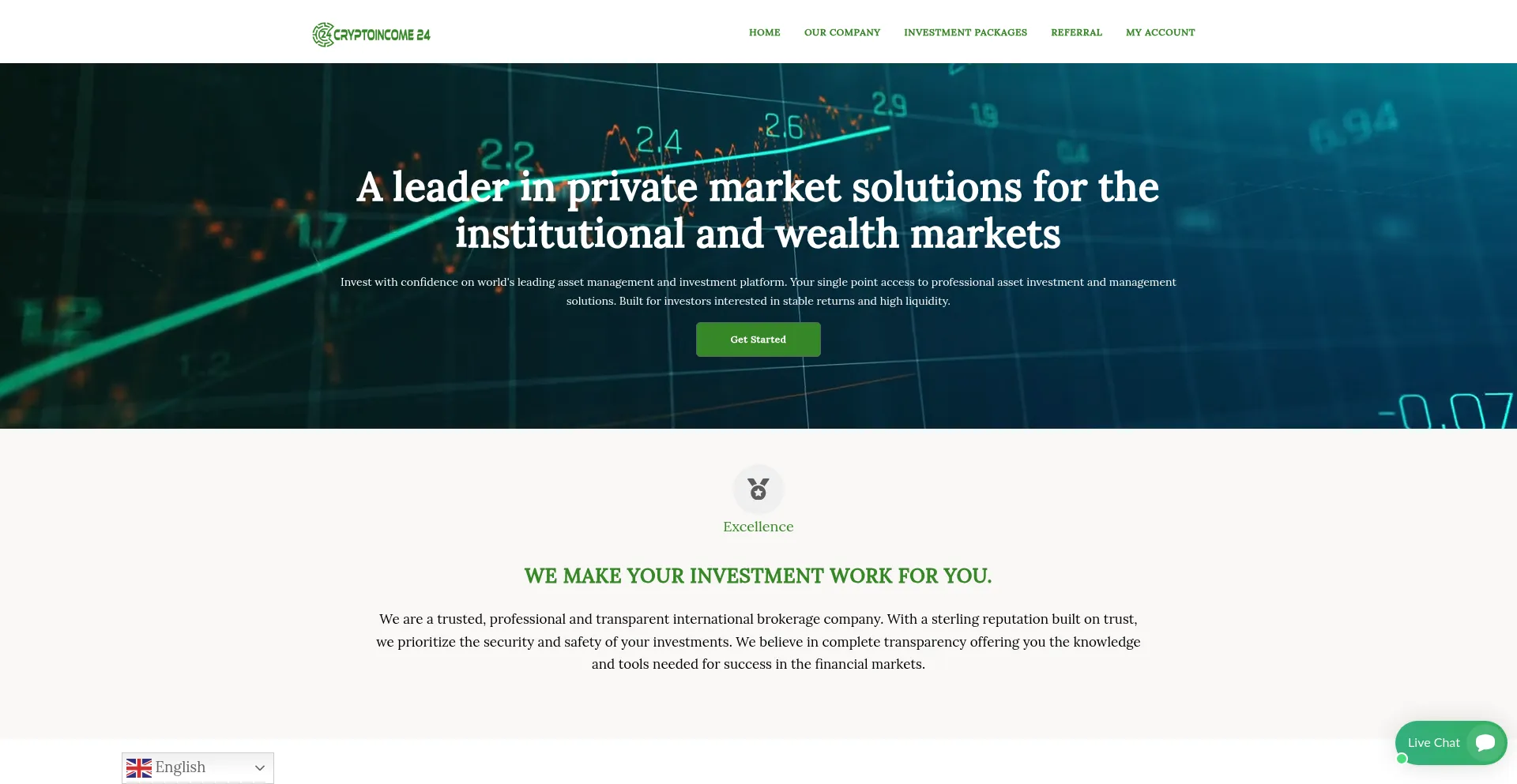 Website screenshot of Cryptoincome24.com