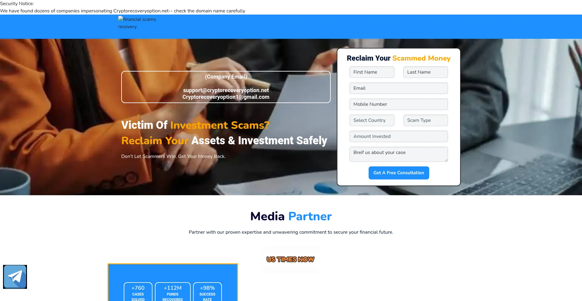 Cryptorecoveryoption.net est-il Sûr et Fiable ?