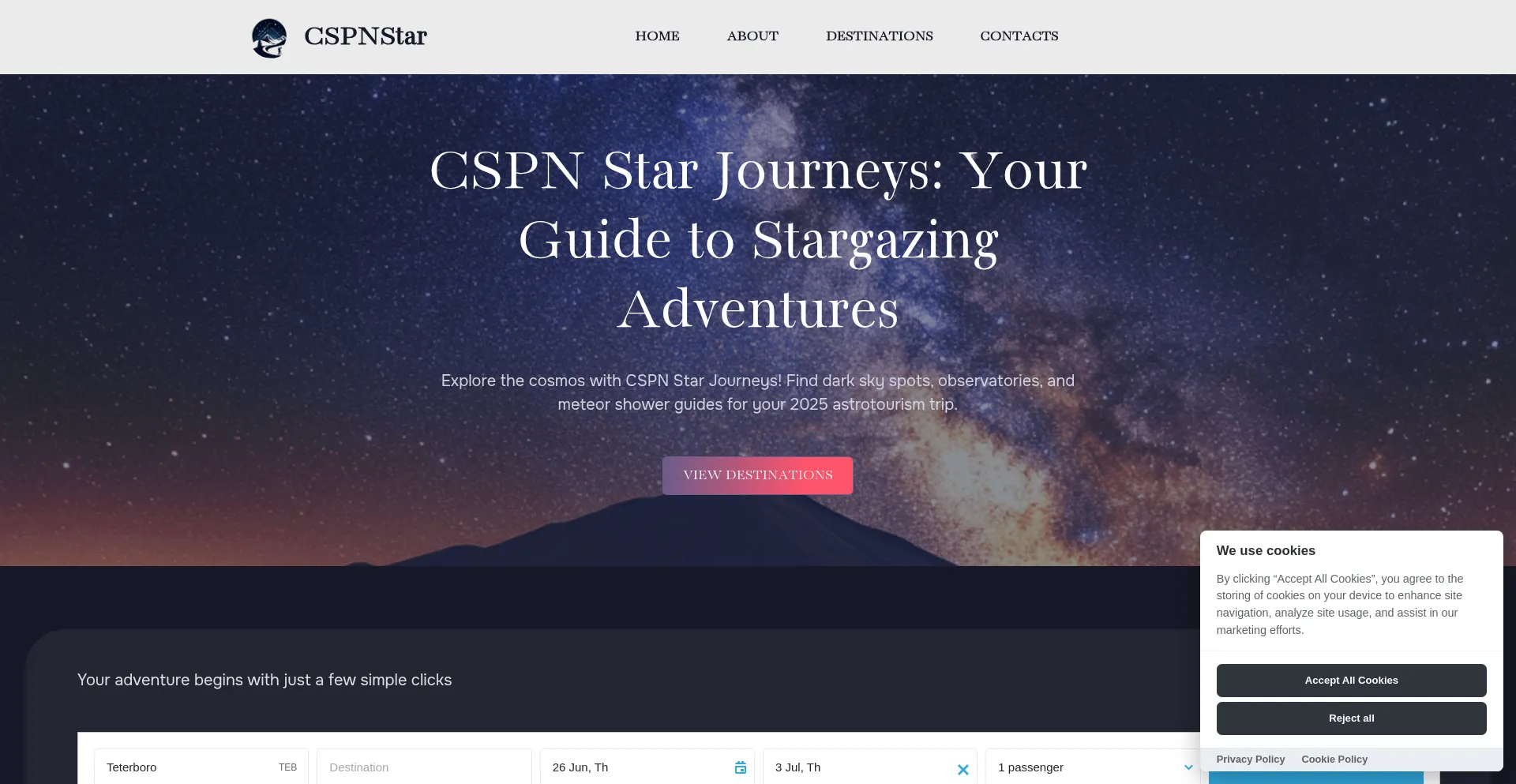 Website screenshot of Cspnstar.com