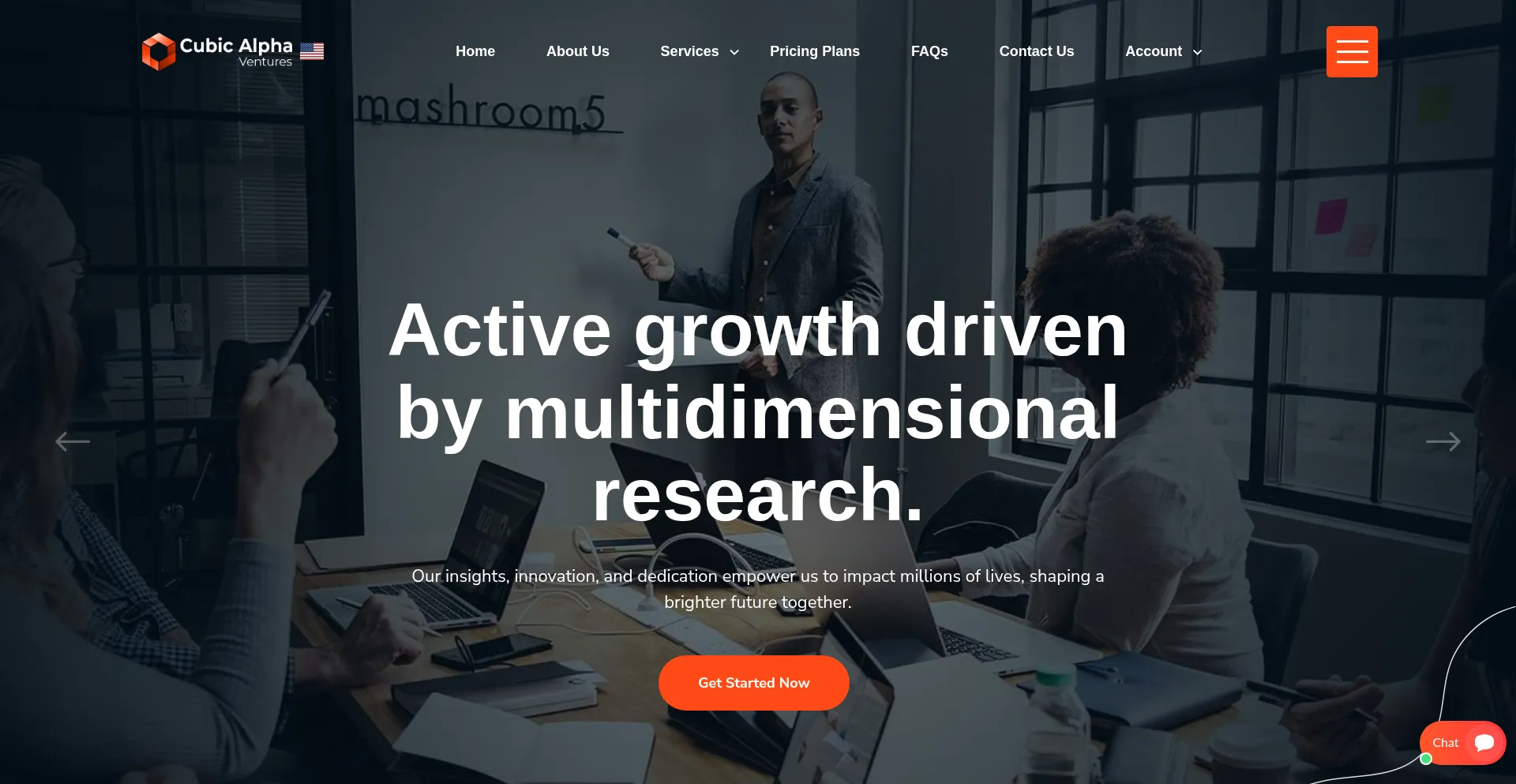 Website screenshot of Cubicalphaventures.com
