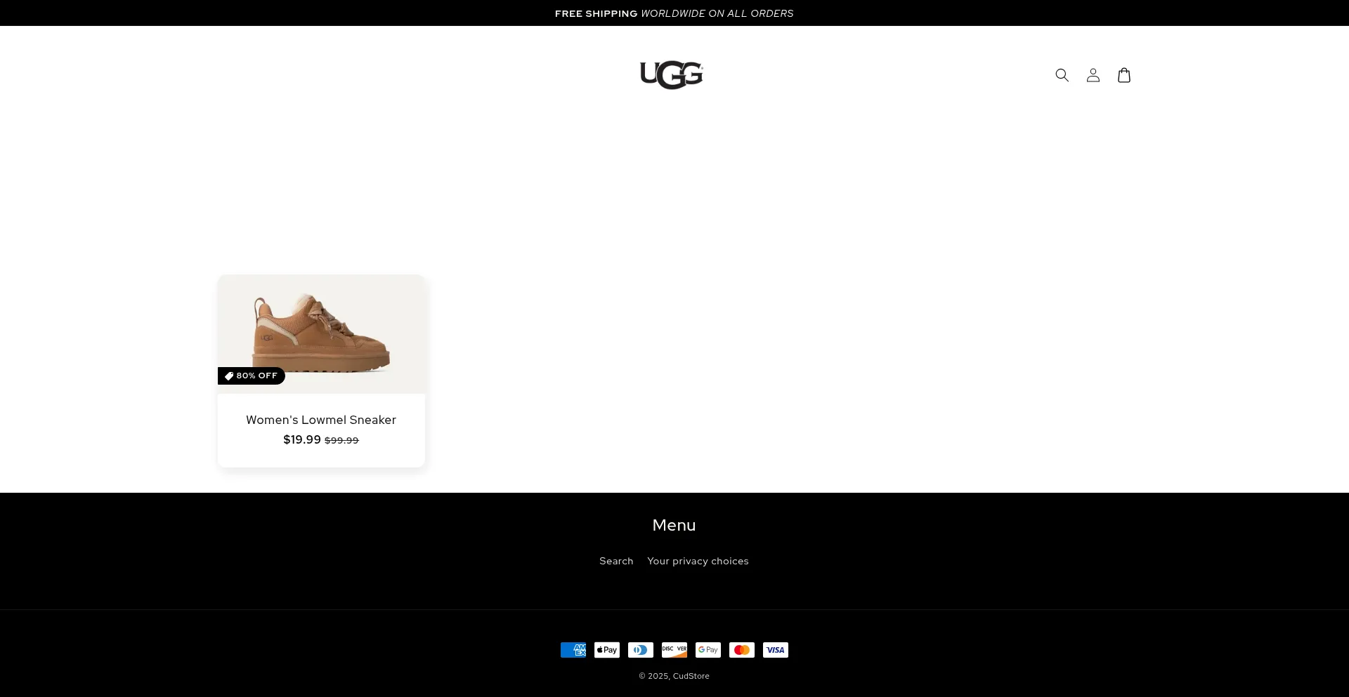 Website screenshot of Cudstore.store