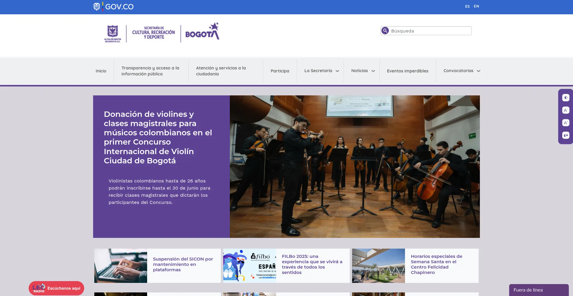 Culturarecreacionydeporte.gov.co