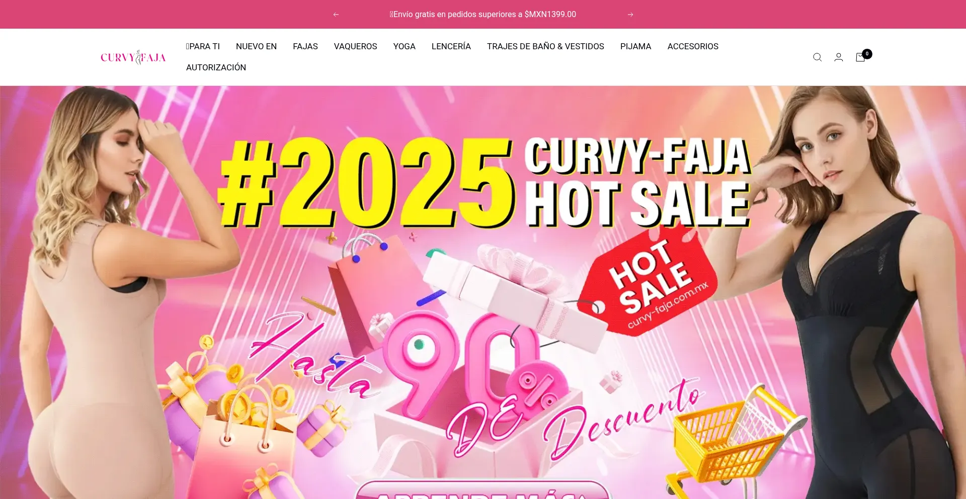 Curvy-faja.com.mx Screenshot