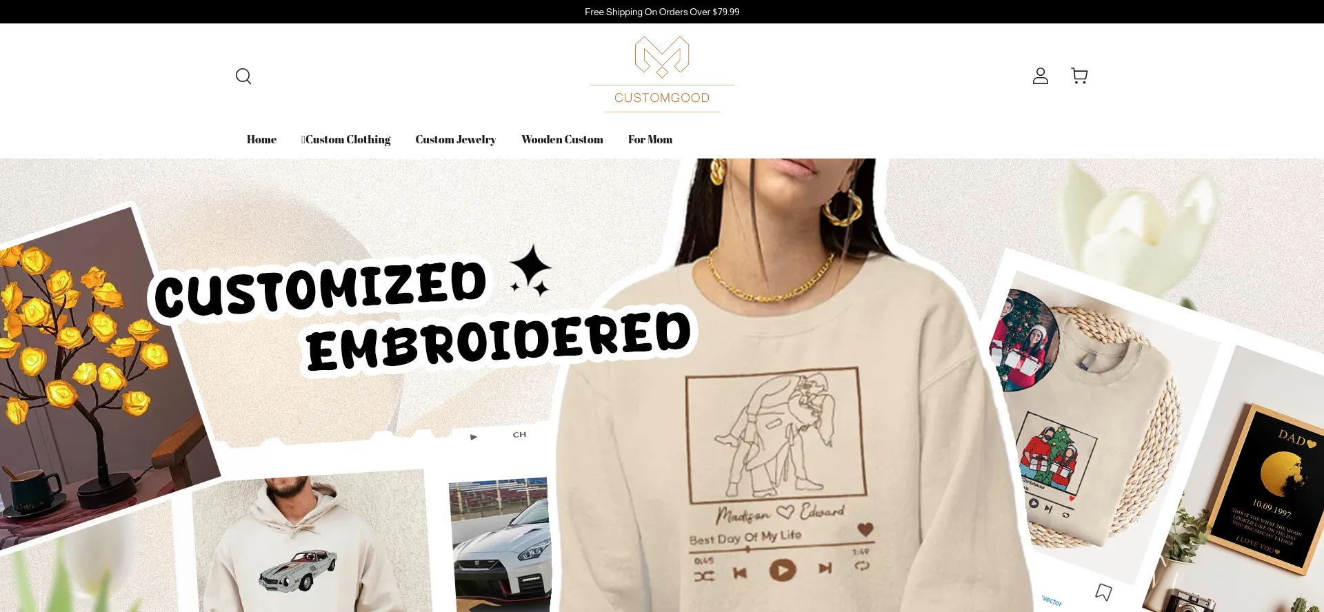 Website screenshot of Custom-good.com