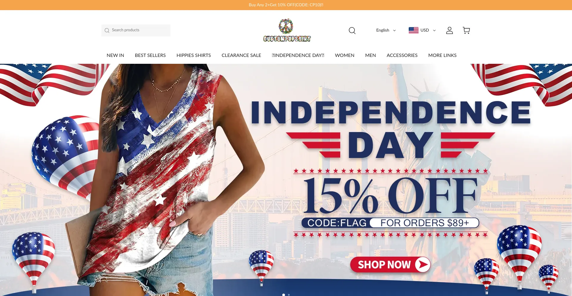 Website screenshot of Custompupshirt.com