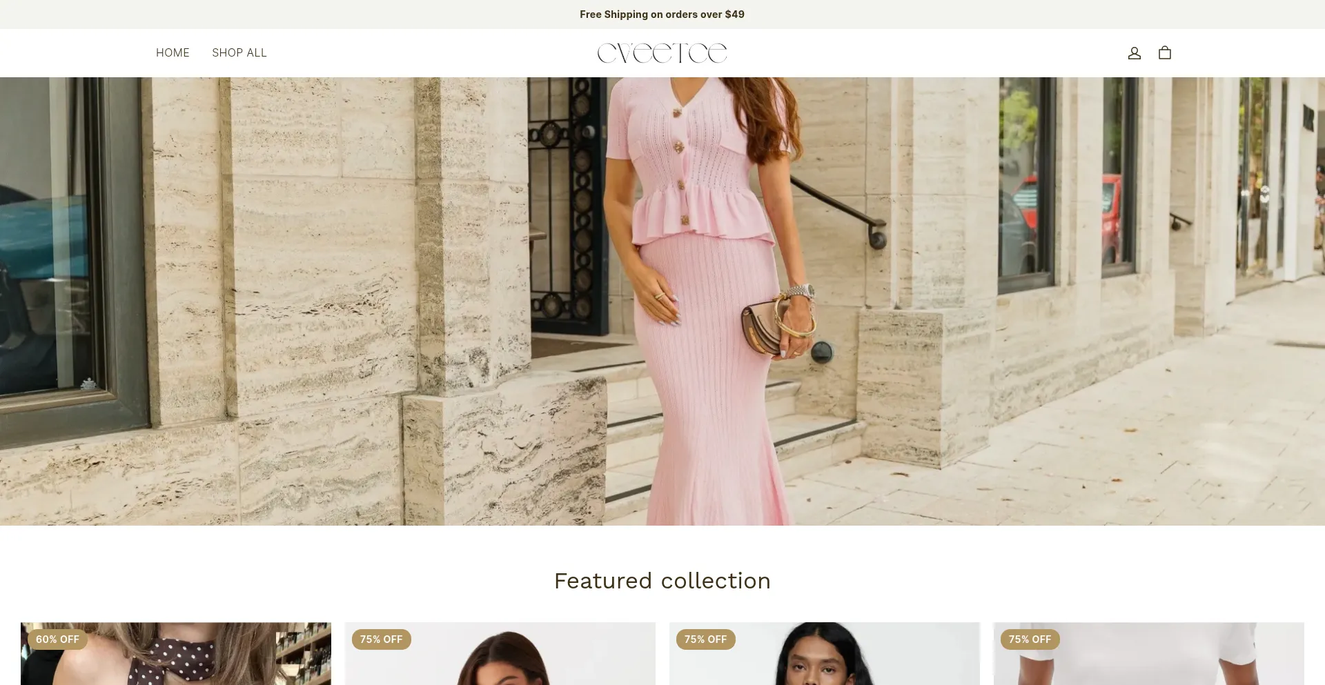 Website screenshot of Cveetce.com