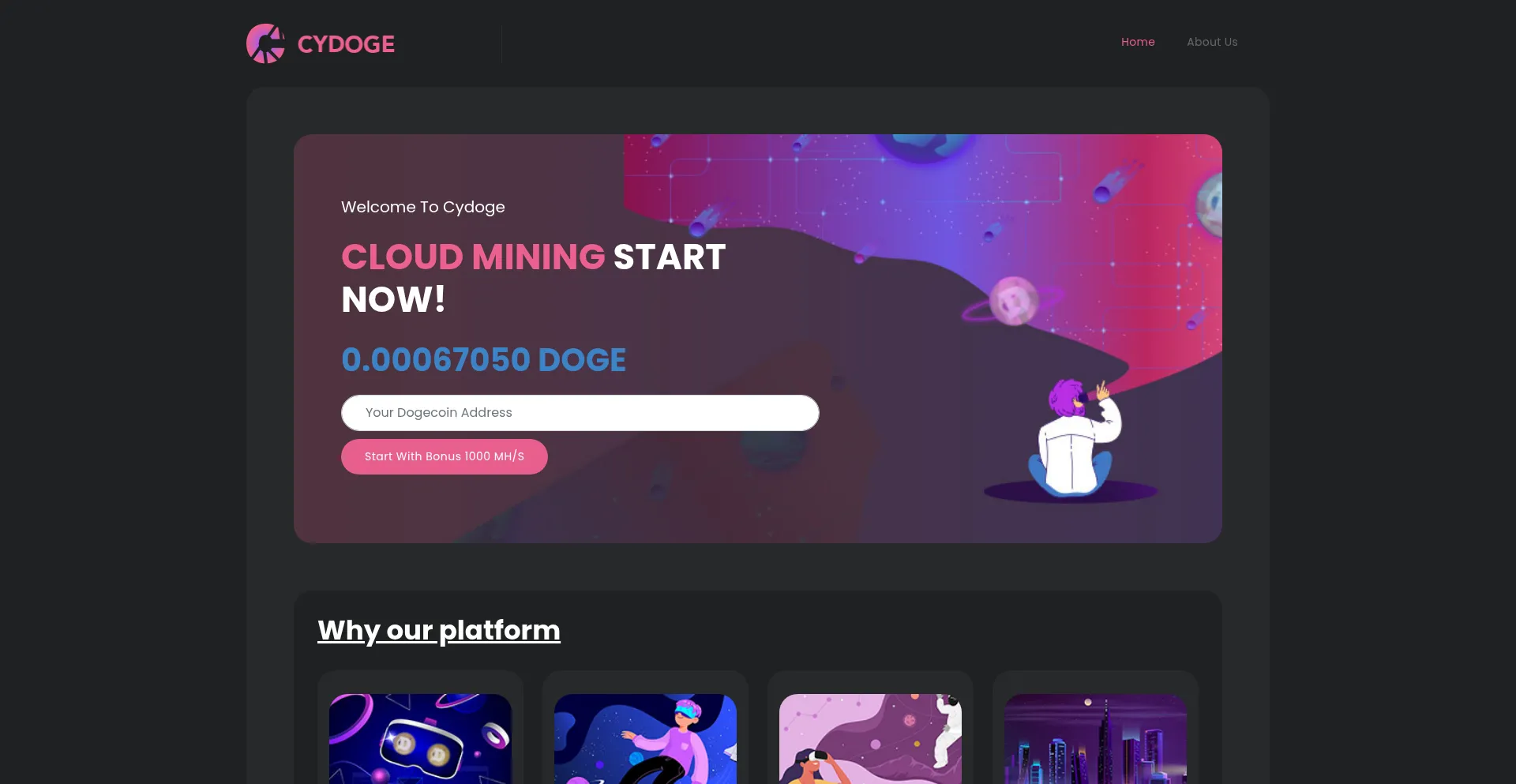 Website screenshot of Cydoge.com